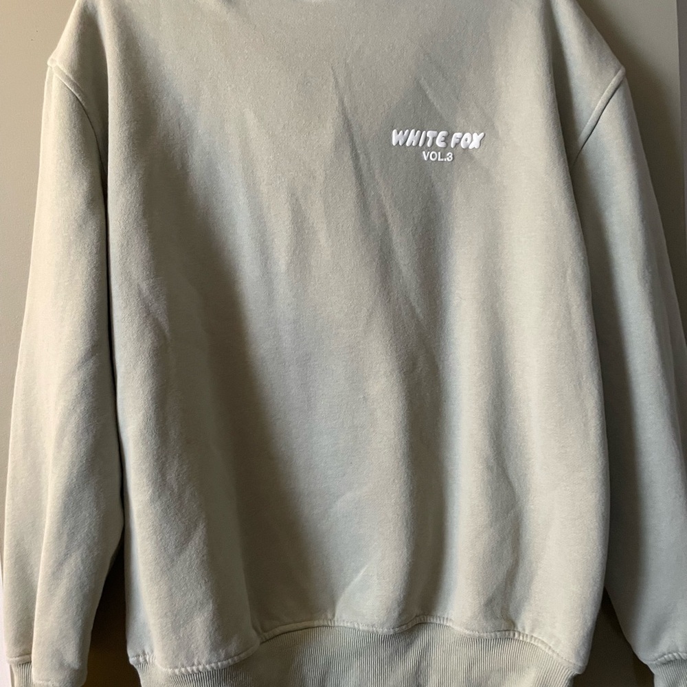 White Fox Boutique Light Gray Crewneck Sweater